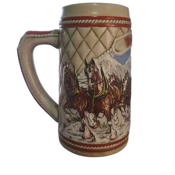 1985 Budweiser “A” Series Clydesdale Beer Stein Limited Edition Ceramarte Brazil - Picture 3 of 11